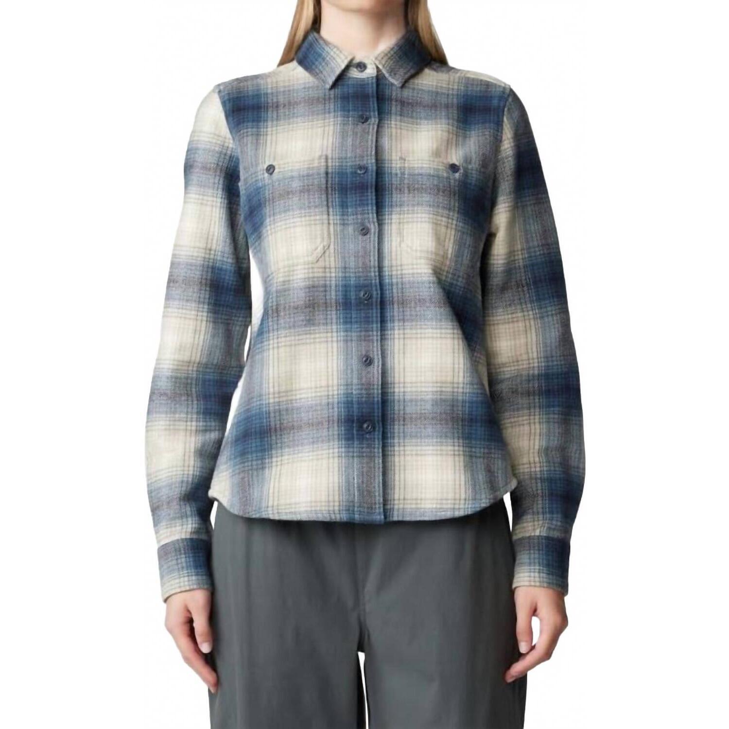 New Mountain Hardwear Plusher Long Sleeve Shirt In Glacial